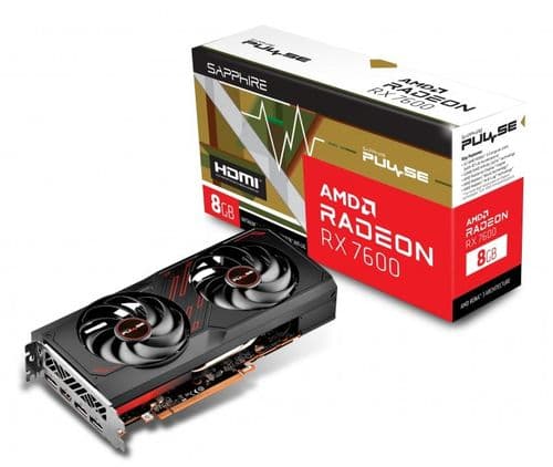 Placa De Video Sapphire Pulse Radeon Rx 7600 Oc 8gb