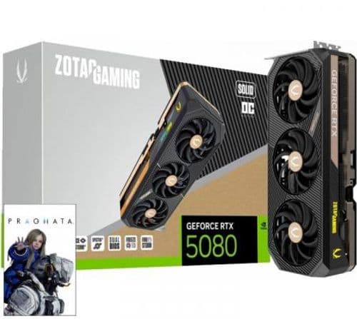Placa de Video Zotac GeForce RTX 5080 16GB GDDR7 SOLID CORE OC