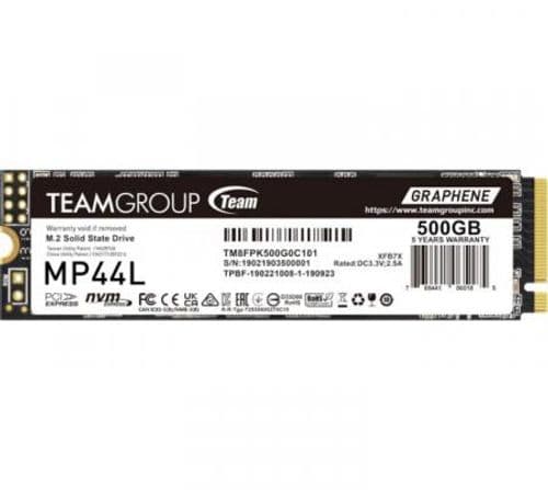 Disco Solido SSD M.2 Team 500GB MP44L 5000MB/s NVMe PCI-E x4 Gen4
