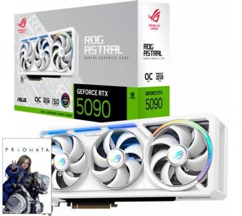 Placa de Video ASUS ROG GeForce RTX 5090 32GB GDDR7 ASTRAL WHITE OC