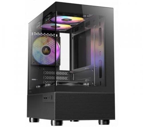 Gabinete Antec CX200M ELITE Black RGB 5x120mm RGB Fans Vidrio Templado 270°