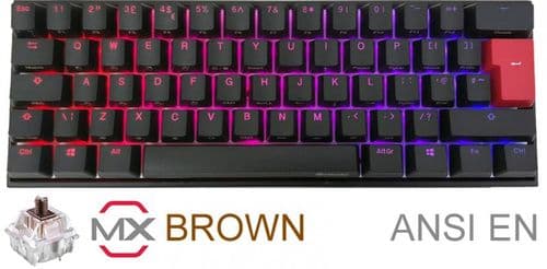Teclado Gamer Ducky Mecha Mini Rgb Cherry Brown Rgb Pbt Double Shot 60