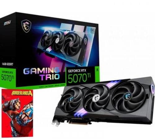 Placa de Video MSI GeForce RTX 5070 Ti 16GB GDDR7 GAMING TRIO OC