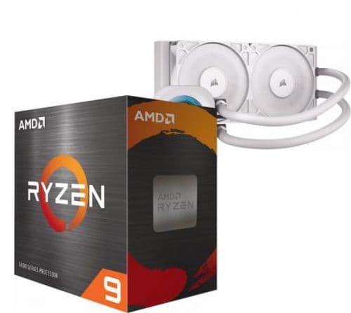 Procesador AMD Ryzen 9 5900XT 4.8GHz Turbo AM4 + Corsair NAUTILUS 240 RS LCD White Water Cooler