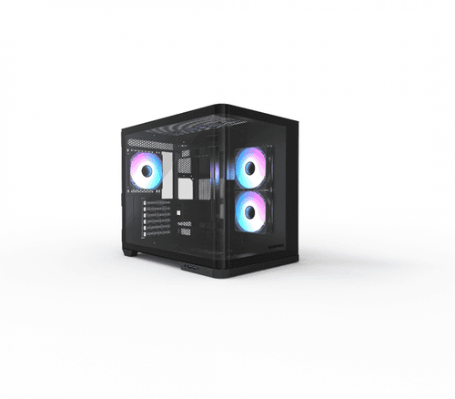 Gabinete Gamer Raidmax Infinita I630 Fishtank Curved Glass Argb Black