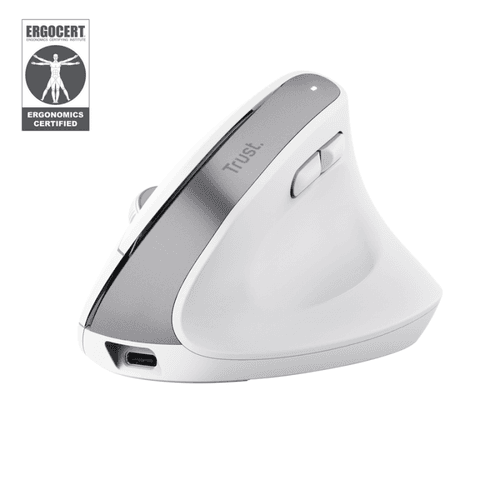 Mouse Gamer Trust Bayo Ergo Multidispositivo Wireless White