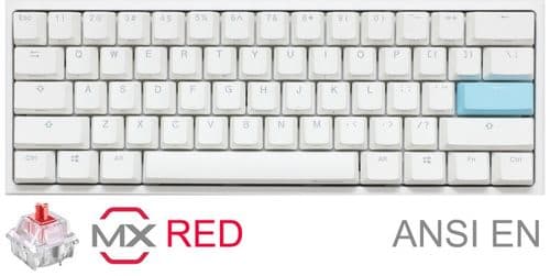 Teclado Gamer Ducky One 2 Mini Pure White Rgb Version  Gaming Cherry Mx Red Double Shot Pbt Mecanico
