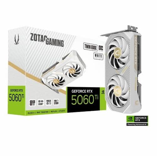 Placa De Video Geforce Rtx 5060 Ti 8gb Zotac Twin Edge White Oc
