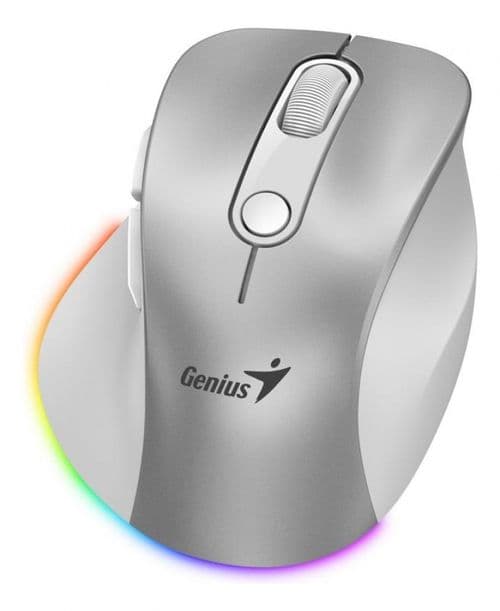 Mouse Wireless Mini Genius Ergo 9000s Pro Recargable Pearl/white
