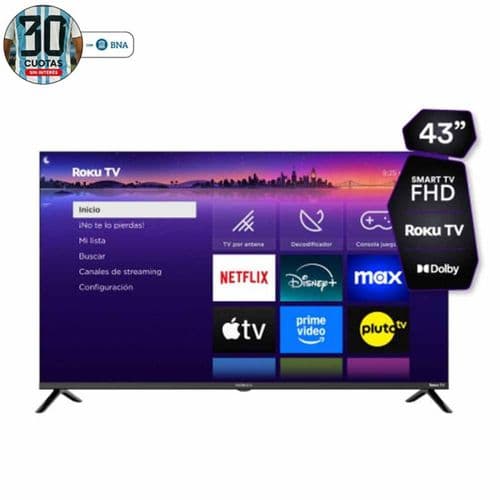 Smart TV 43" Noblex FULL HD DB43X3100 Roku Negro