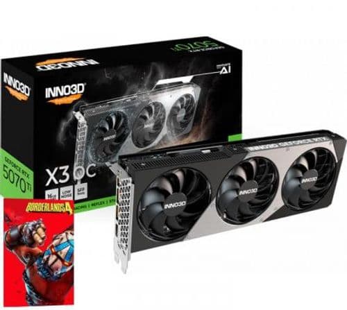 Placa de Video INNO3D GeForce RTX 5070 TI 16GB GDDR7 X3 OC