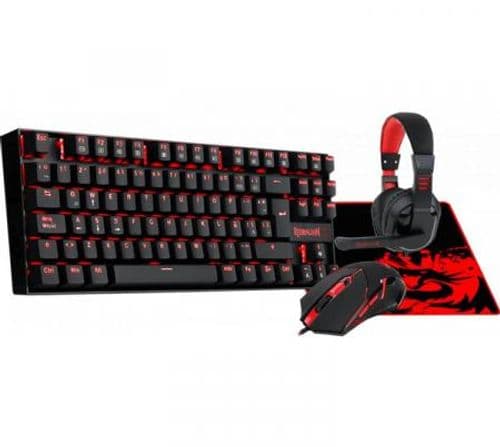 Combo Redragon Teclado K552 + Mouse M601 + Auris H101 + Mouse Pad Archelon M Español