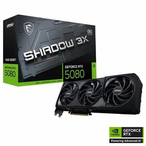 Placa De Video Geforce Rtx 5080 16gb Msi Shadow 3x Oc
