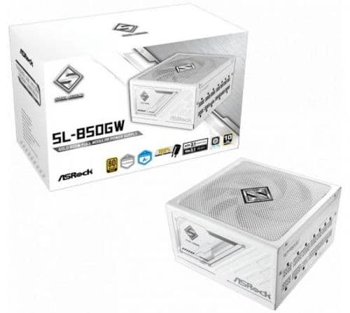 Fuente Asrock 850W 80 Plus Gold Steel Legend White Full Modular ATX 3.1 PCIe 5.1 Cybenetics Platinum