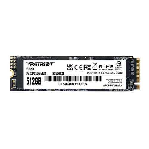 Hd Ssd 512gb Patriot P320 M.2 Nvme Gen3 3000mb/s 2280