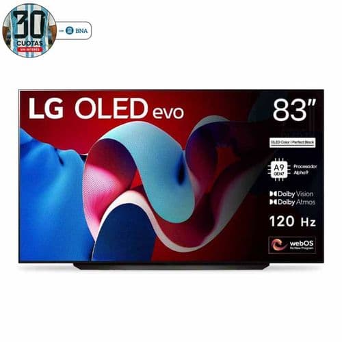 Smart TV 83" LG 4K OLED Evo AI C4 OLED83C4PSA Negro