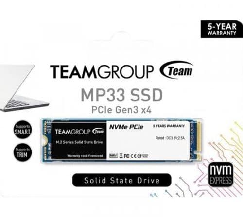 Disco Solido SSD M.2 Team 256GB MP33 1600MB/s NVMe PCI-E Gen3 x4