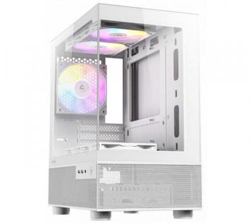 Gabinete Antec CX200M ELITE White RGB 5x120mm RGB Fans Vidrio Templado 270°  BULK - OUTLET