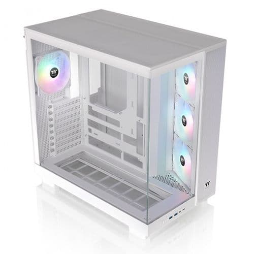 Gabinete Thermaltake View 380 Xl Tg Argb Snow White Tempered Glass