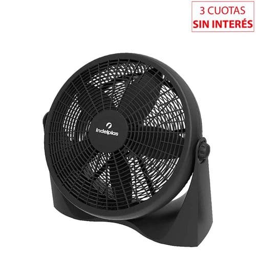 Ventilador Turbo 12" Indelplas IV-12 3 en 1 Negro