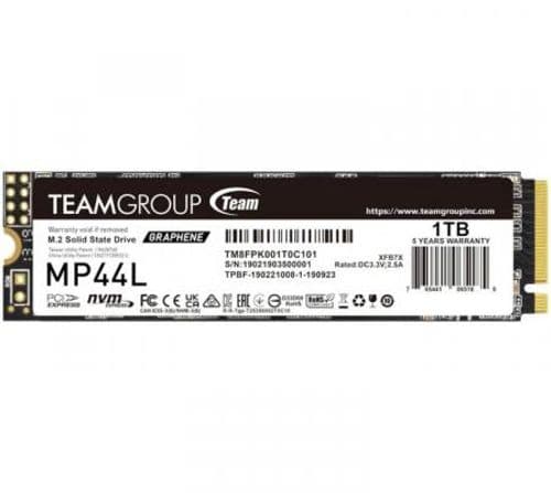Disco Solido SSD M.2 Team 1TB MP44L 5000MB/s NVMe PCI-E x4 Gen4