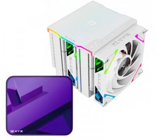 Cooler XYZ Thermax 6 PRO DUO White ARGB Display + Mouse Pad XYZ Purple Large
