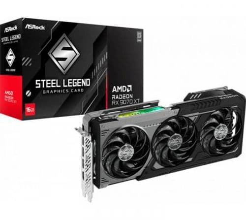 Placa de Video Asrock Radeon RX 9070 XT 16GB GDDR6 Steel Legend Dark