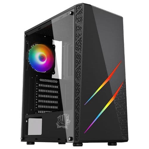 Gabinete Raptor Blaze Force Vidrio Templado Rgb Fan X1