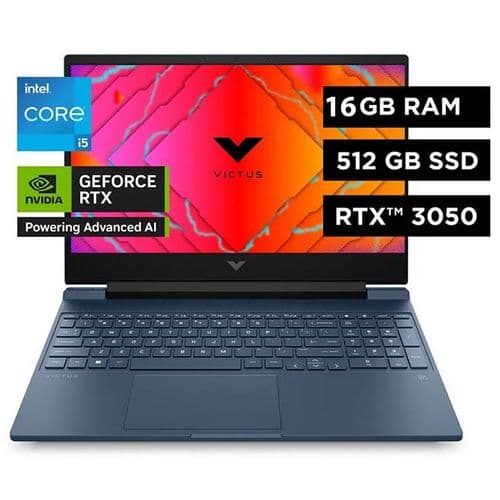 Notebook Gamer Hp 15.6" Victus 15-fa0021la I5-12450h 16gb 512gb Geforce Rtx 3050 Fhd 144hz W11h