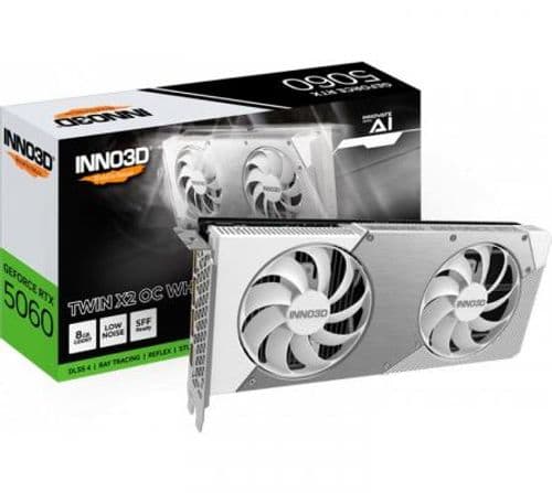 Placa de Video INNO3D GeForce RTX 5060 8GB GDDR7 Twin X2 OC White