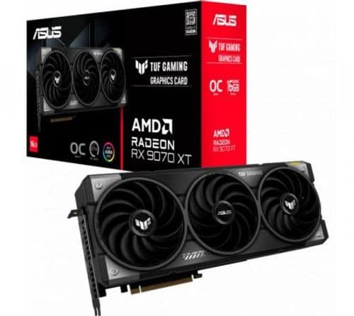 Placa de Video ASUS TUF Radeon RX 9070 XT 16GB GDDR6 GAMING OC