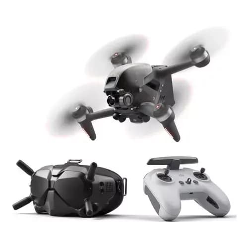 Drone DJI FPV Combo DRDJI021 Fly More Combo con cámara 4K void grey 5.8GHz 3 baterías