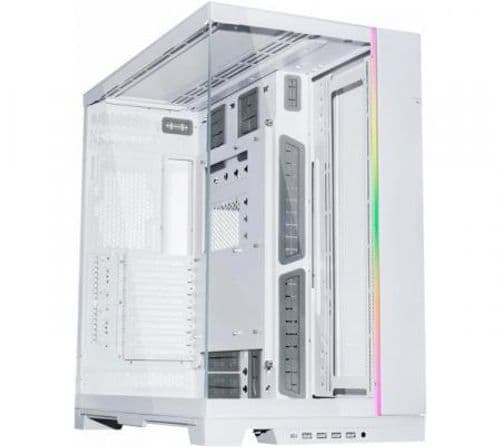 Gabinete Lian Li O11 Dynamic EVO XL White ARGB Strip Dual Chamber Vidrio Templado 270° USB-C