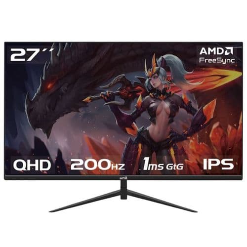 Monitor Gamer 27" Raptor Hawk Eye Frameless Ips 200hz 1ms Qhd Hdmi Dp