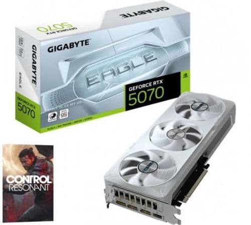 Placa de Video Gigabyte GeForce RTX 5070 12GB GDDR7 EAGLE OC ICE