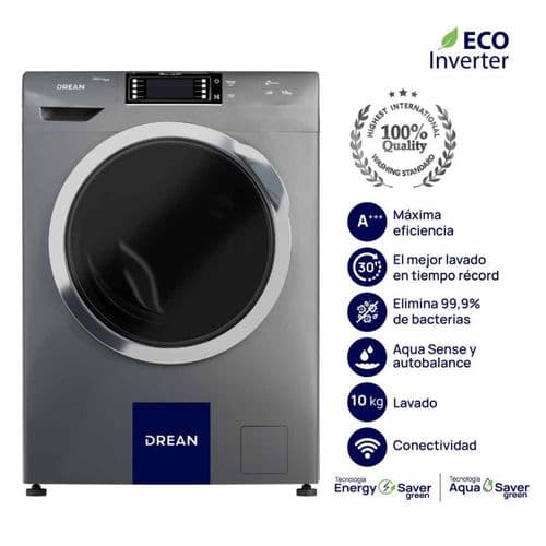 Lavarropas Automático Drean LFDR1012TG0 10Kg 1200rpm Inverter Gris