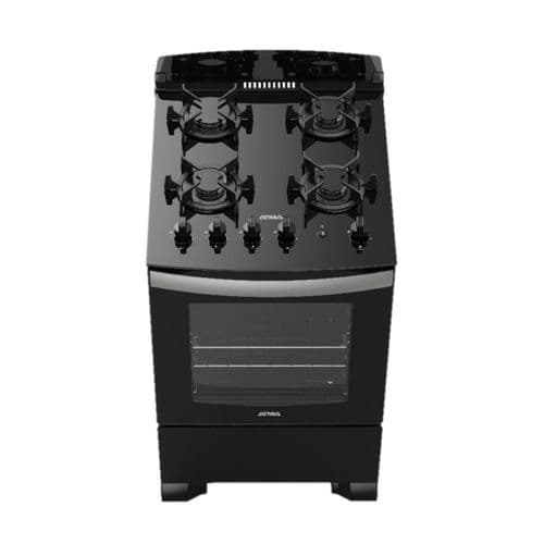 Cocina a Gas Vitrocerámica 56CM 4H Atma CCM056N Negro