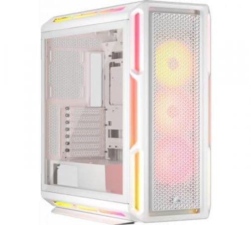 Gabinete Corsair ICUE LINK 5000T LX RGB 3x120mm LX120 ARGB Fans + ICUE Hub White