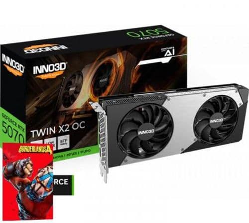 Placa de Video INNO3D GeForce RTX 5070 12GB GDDR7 TWIN X2 OC