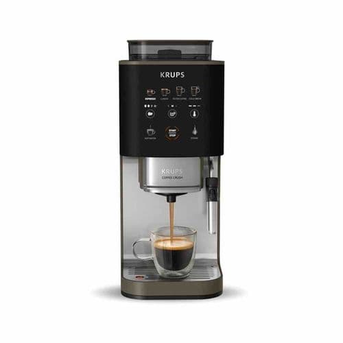 Cafetera Espresso C/Molinillo Krups Coffe Crush Experience SA403BE0 C/Espumador 15Bar Marron y negro