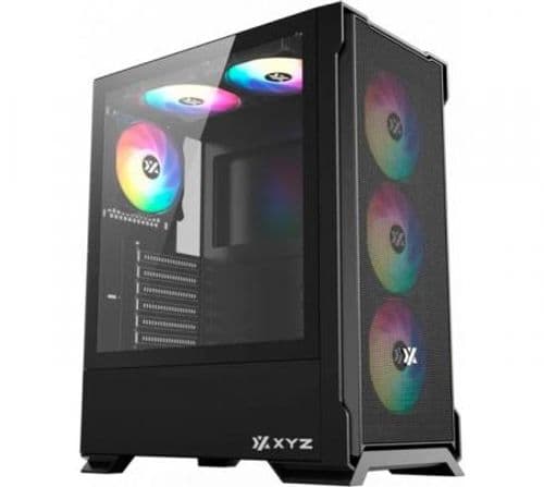 Gabinete XYZ Airone 300-X Mesh 6x120mm ARGB Fans USB-C Vidrio Templado