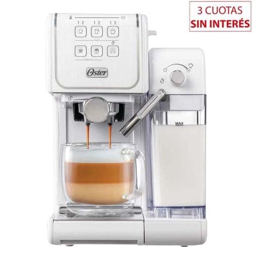 Cafetera Espresso Oster PrimaLatte BVSTEM6801W-054 19Bar Touch Blanco