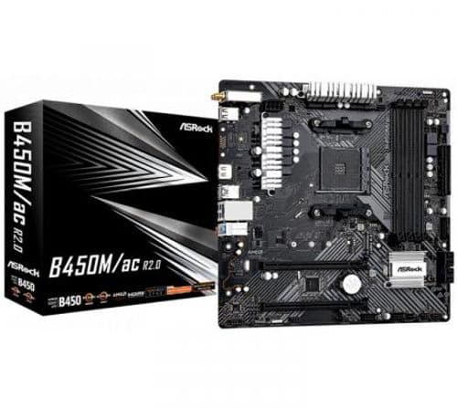 Mother Asrock B450M/AC AM4 WIFI R2.0   BULK - OUTLET