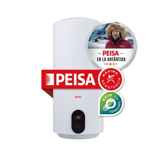 Termotanque Eléctrico Digital 80Lts Peisa TED80 TTELD-80 Colgar C/Inferior Blanco