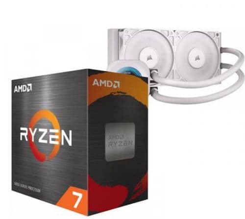 Procesador AMD Ryzen 7 5800XT 4.8GHz Turbo AM4 + Corsair NAUTILUS 240 RS LCD White Water Cooler