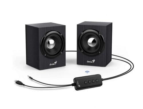 Parlante Bluetooth Genius Sp-hf385bt Madera Black/gray