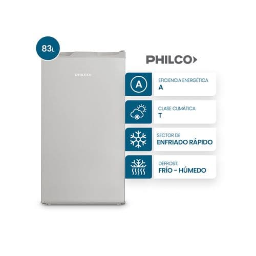 Heladera Bajo Mesada Philco PHBM093P2 83Lts Plata