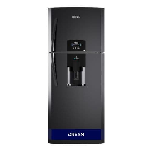 Heladera C/Freezer 360Lts Drean HDR380N12N C/Dispenser No Frost Black Steel
