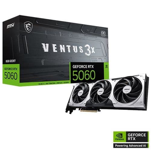 Placa De Video Geforce Rtx 5060 8gb Msi Ventus 3x Oc