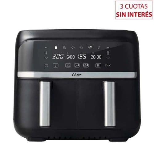 Freidora sin Aceite Dual 7.6Lts Oster DiamondForce CKSTAF7MCDDF-054 Negro